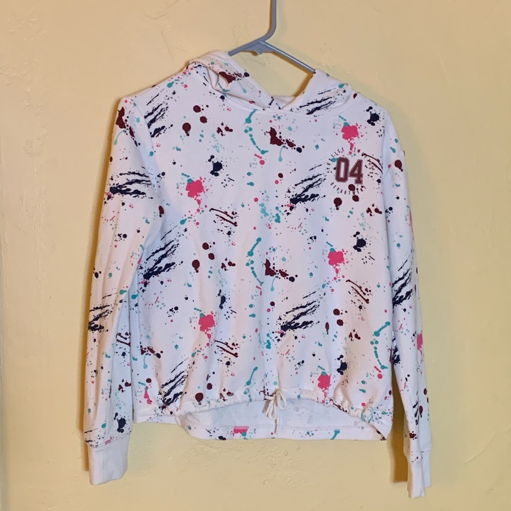 Girls Justice paint splashed style sweatshirt